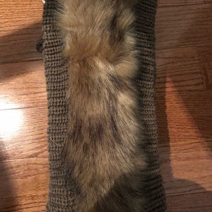 Never worn Faux fur scarf with tags